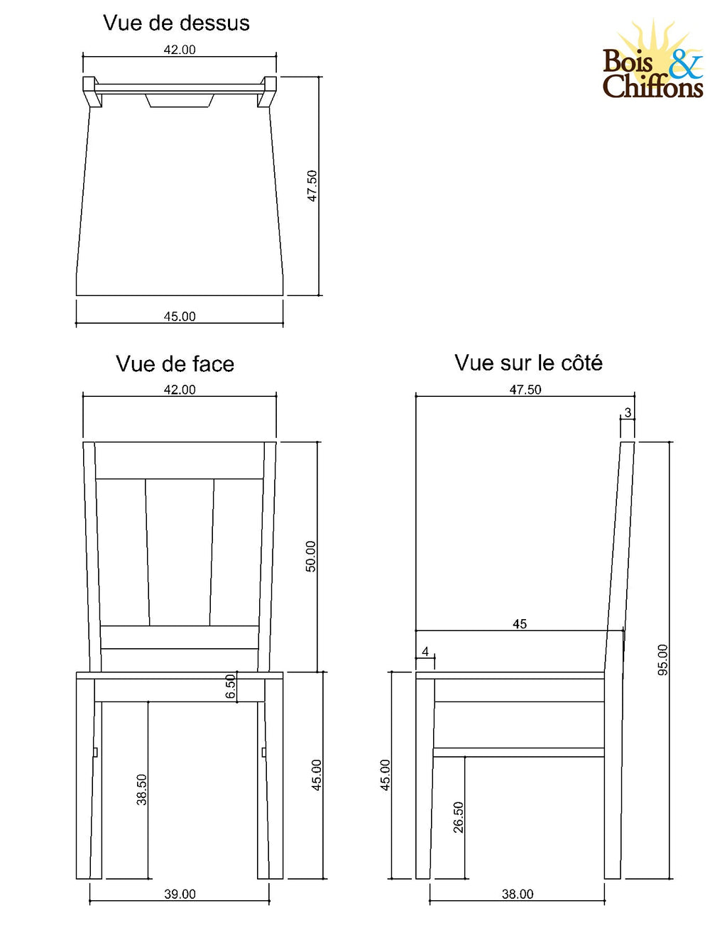 Chaise bois | Acacia Moon
