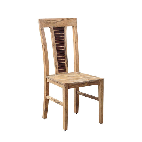 Chaise bois bicolore | Acacia Luxor